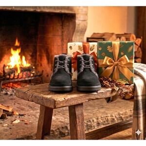 Karl Lagerfeld Men's Suede Chukka Boots Black Size 10